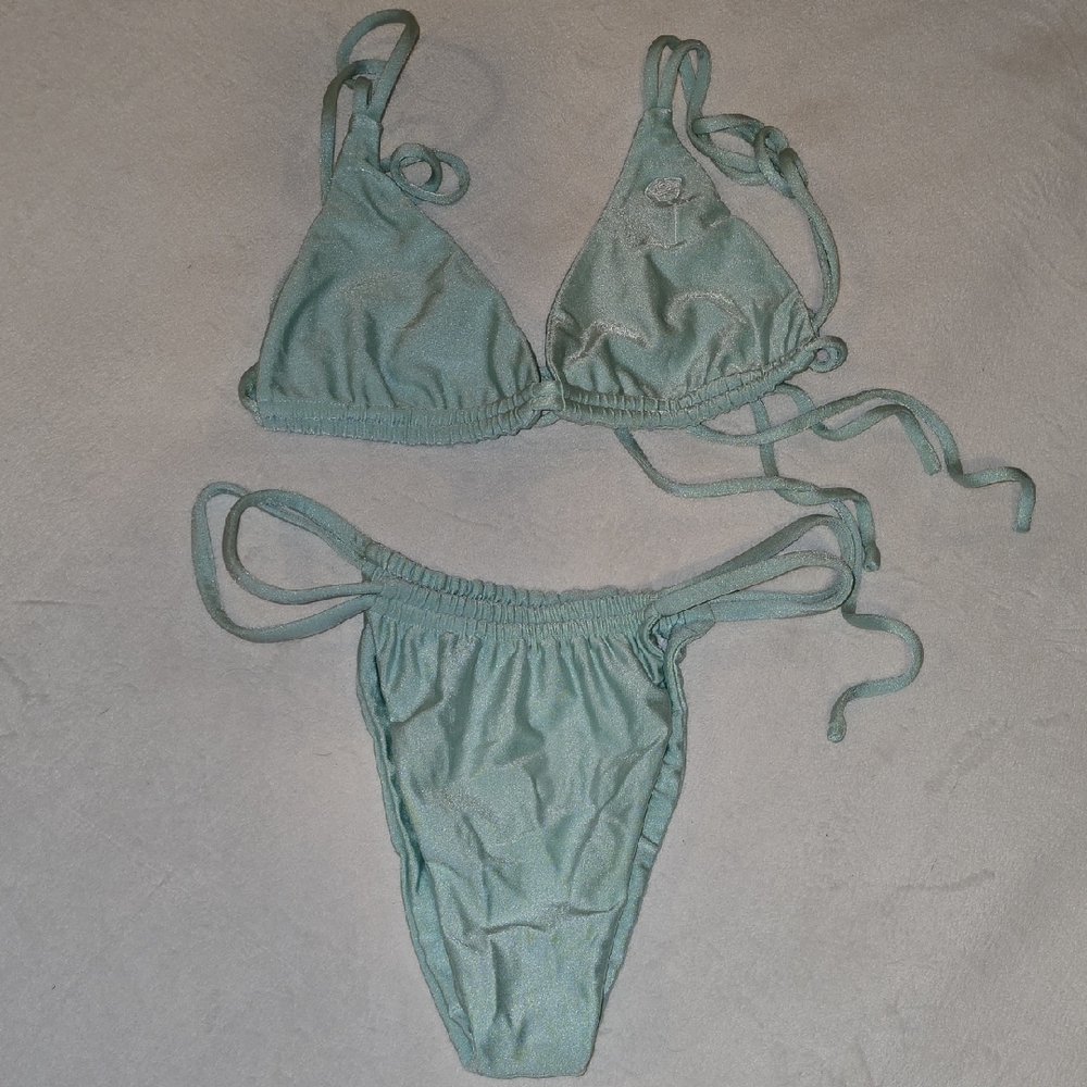 Elegant Seafoam Green Bikini Set